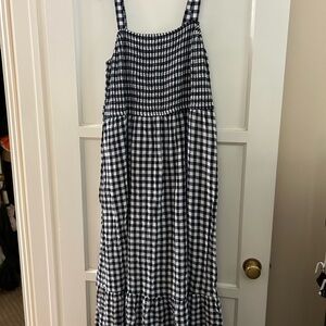Lane Bryant Navy and White gingham dress, 22/24